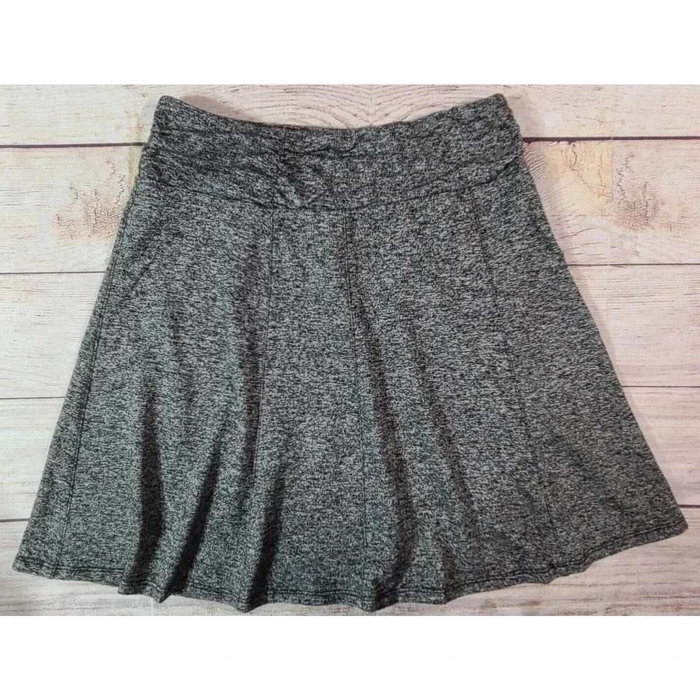 Athleta Women's Bodega Activewear Skirt Size XSP Heathered Charcoal Ruched Waist